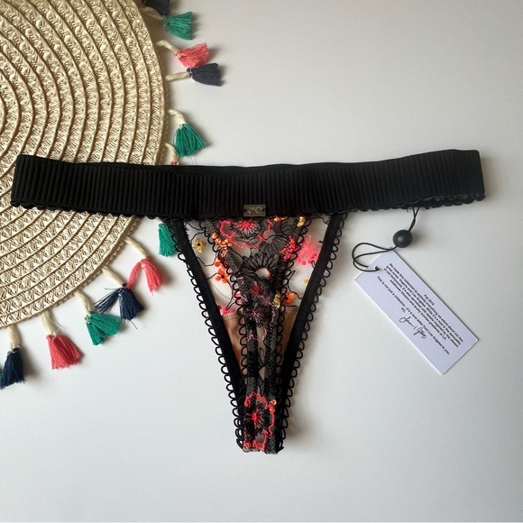 For Love & Lemons Sunrise Thong Panty Multicolor Small NEW - Picture 2 of 6
